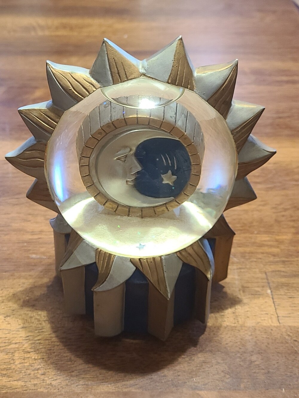 90s Celestial Moon Sun Snowglobe MUSIC WORKS